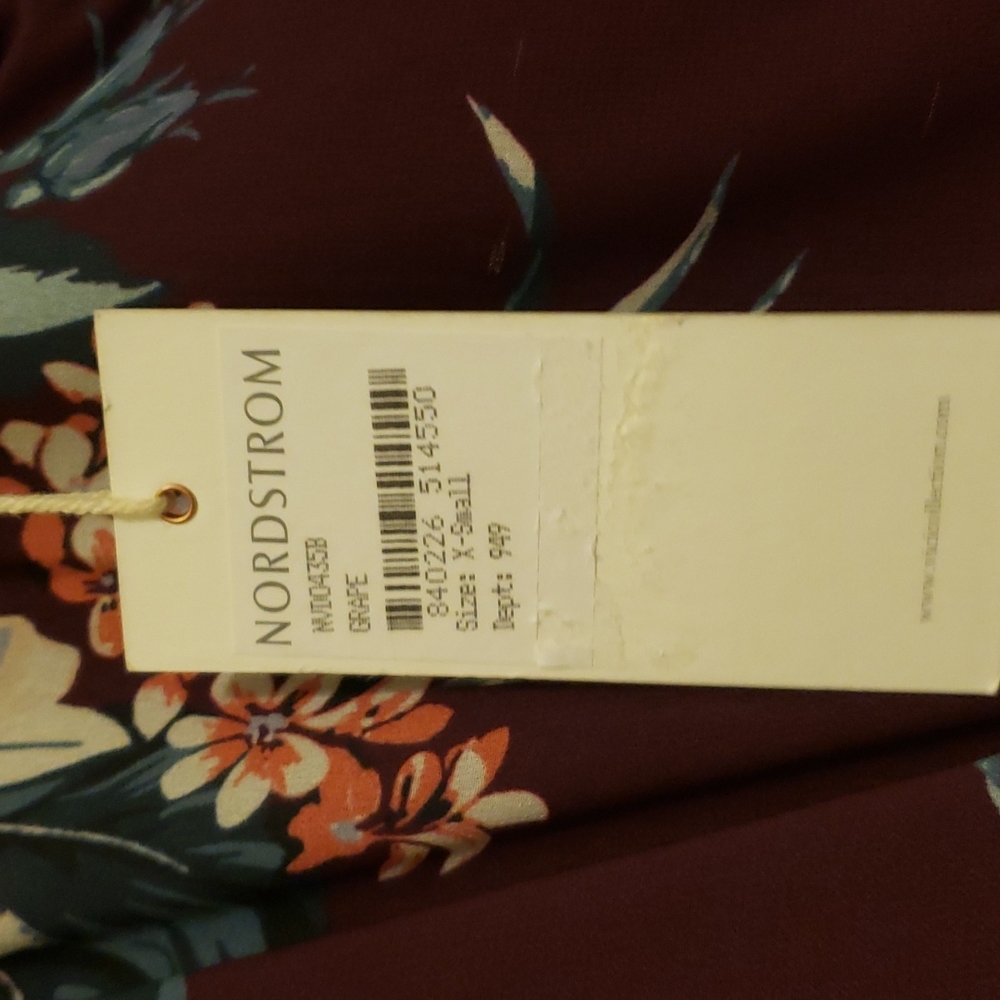 Vici exclusive x fate grape floral mock neck, pleated dress Small - Picture 11 of 11